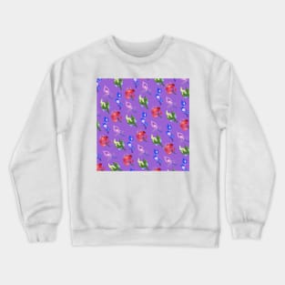 Inazuma Flowers Print (Purple) Crewneck Sweatshirt